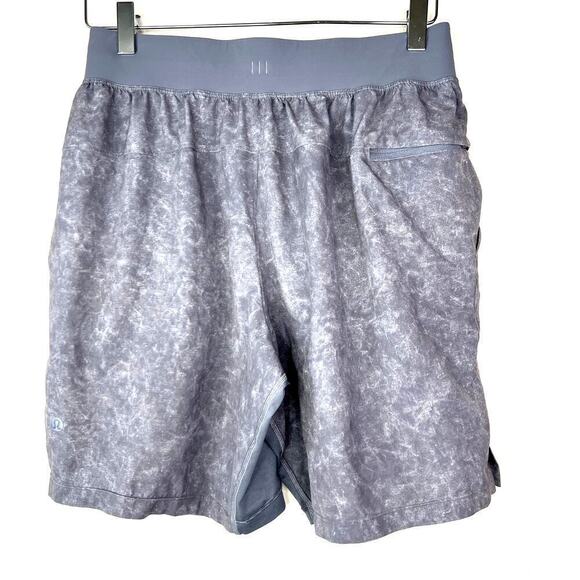 Lululemon T.H.E Short 9" Linerless Men's Small Grey Gray Printed Athletic - Picture 3 of 7